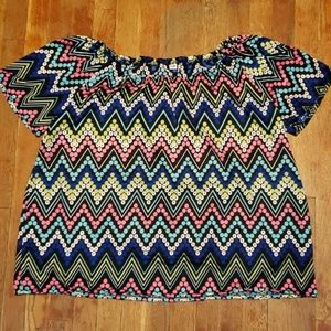 Women's colorful plus size top